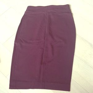 Burgundy pencil skirt